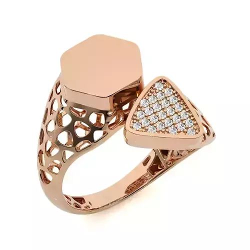 Dual Head Italian Diamond Ring