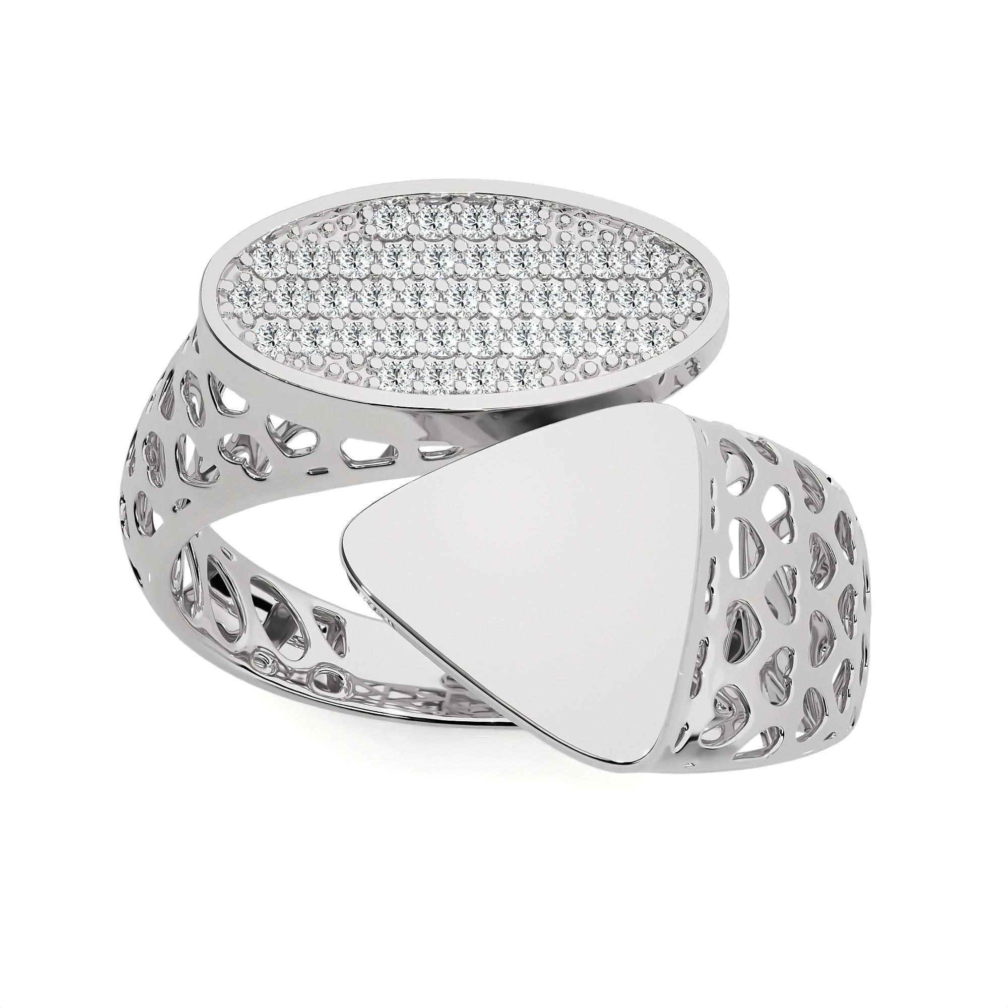 Dual Head Italian Diamond Ring 3D print model_8