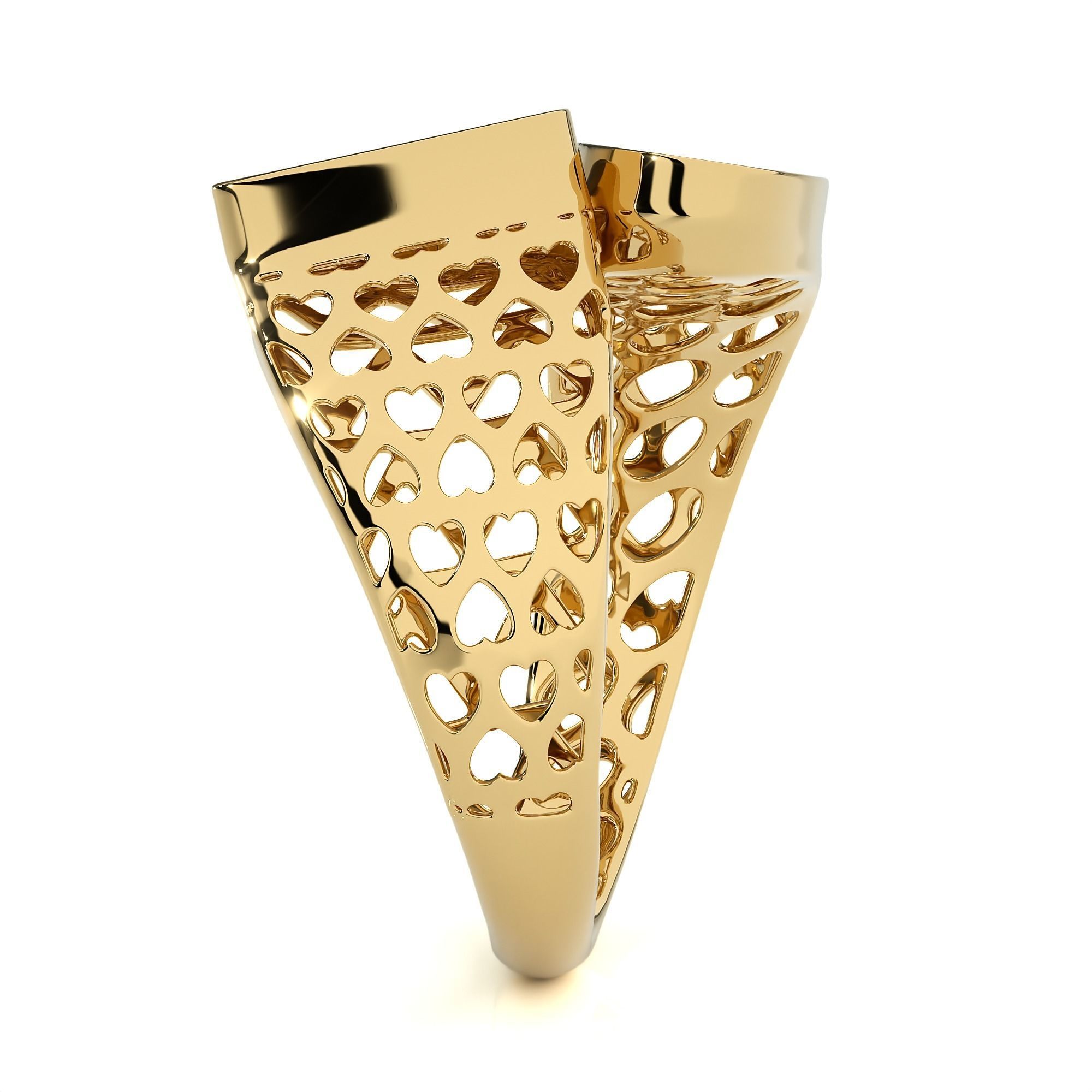 Dual Head Italian Diamond Ring 3D print model_13