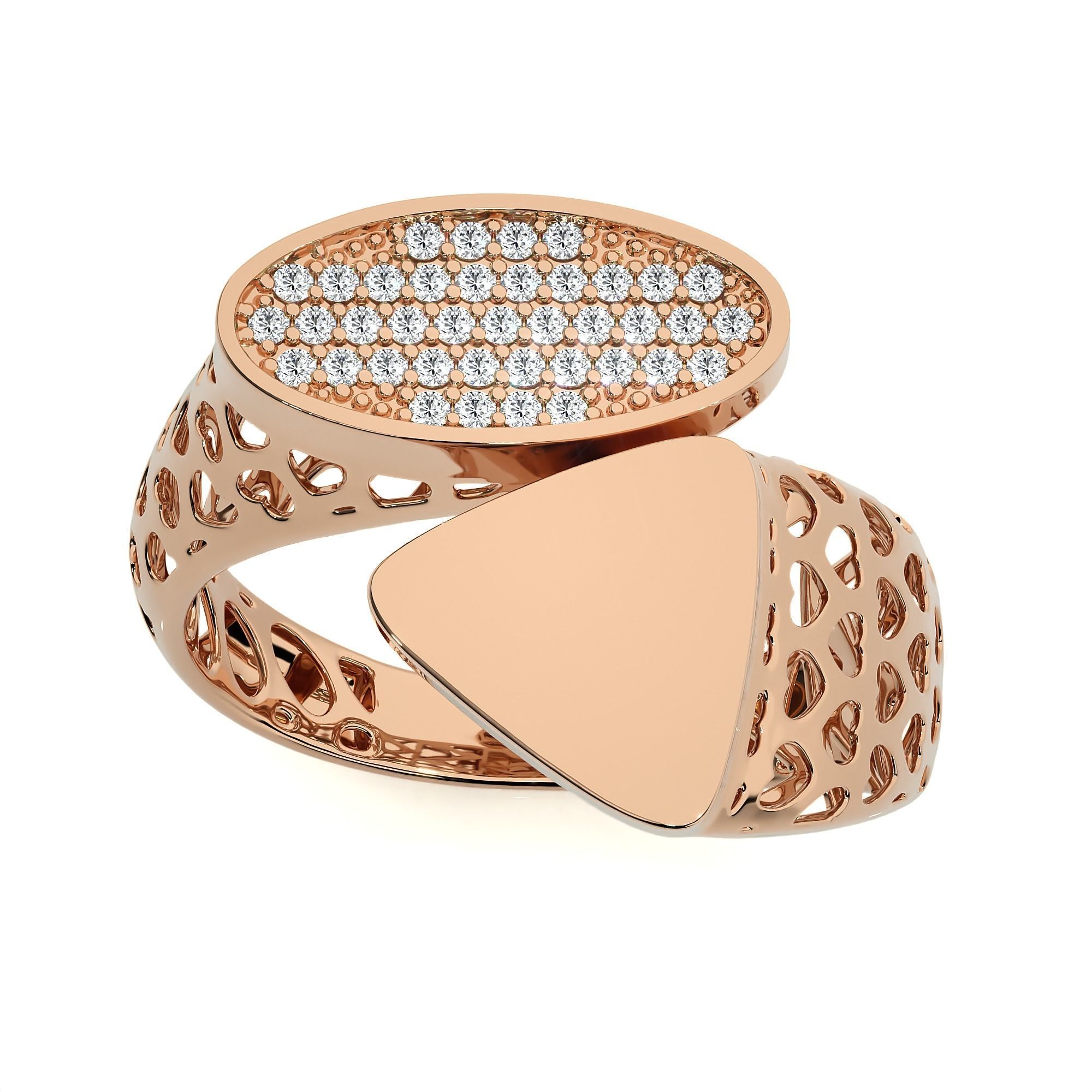 Dual Head Italian Diamond Ring 3D print model_5