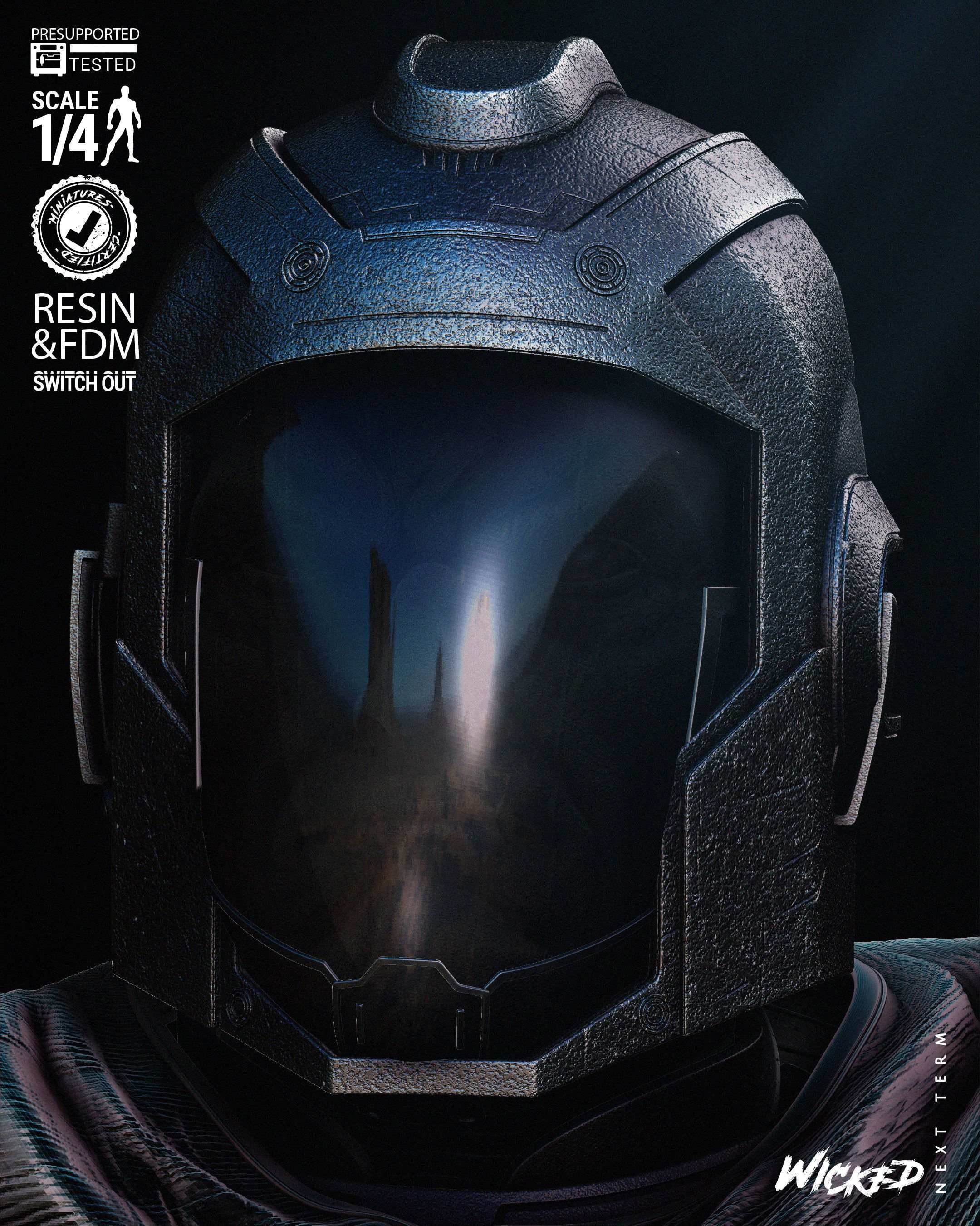 Wicked Marvel Kang Sculpture Tested for 3D printing 3D print model_18