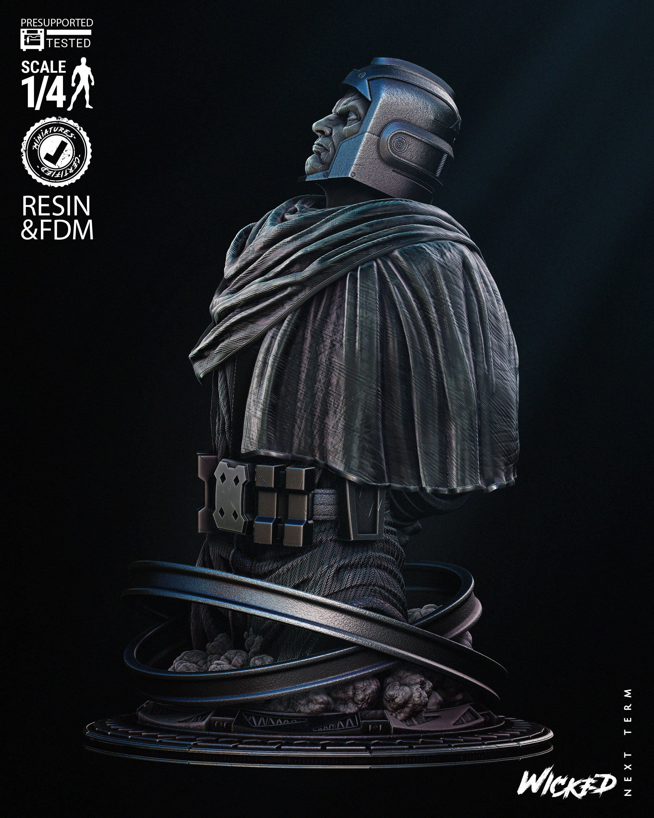 Wicked Marvel Kang Sculpture Tested for 3D printing 3D print model_4