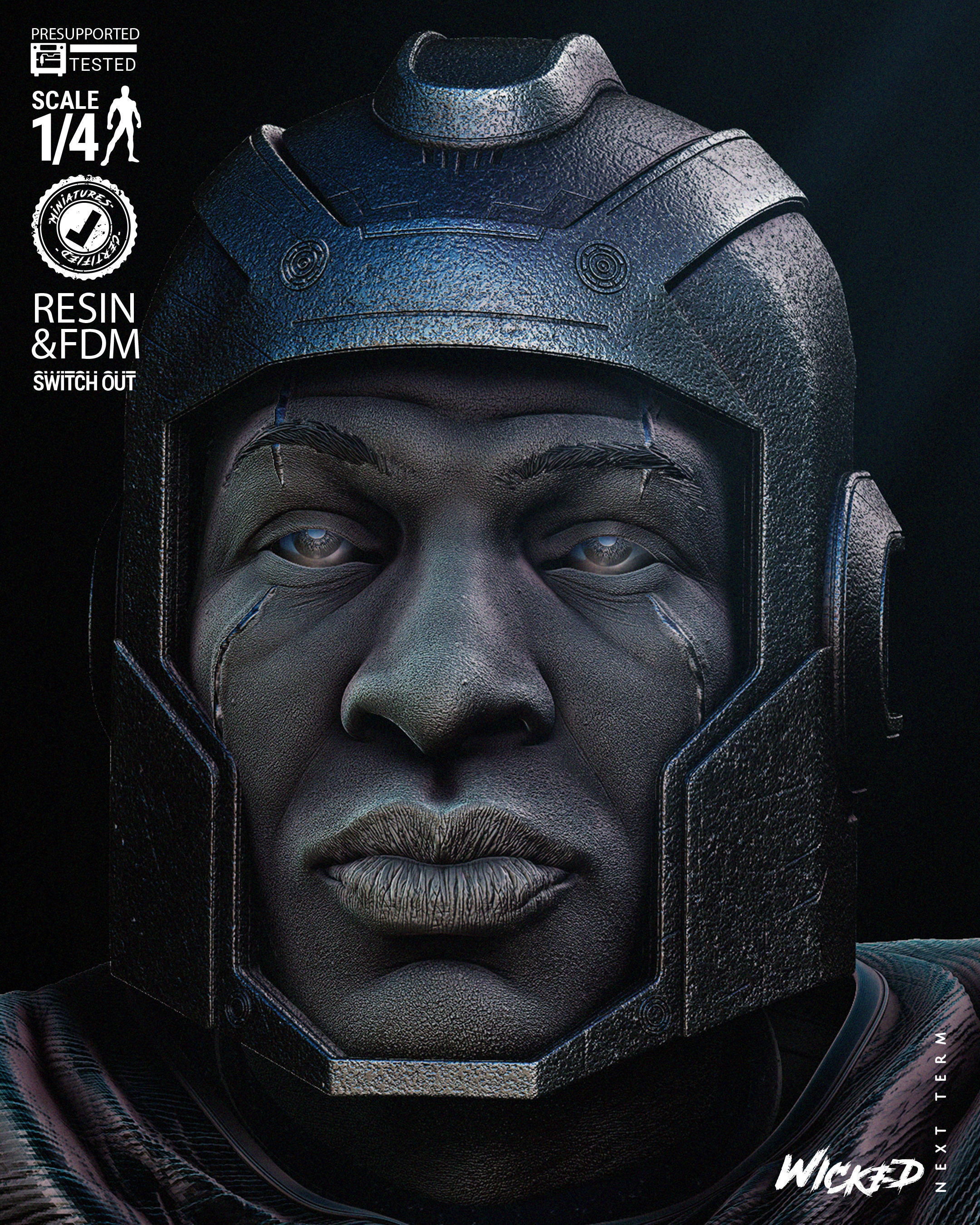 Wicked Marvel Kang Sculpture Tested for 3D printing 3D print model_55