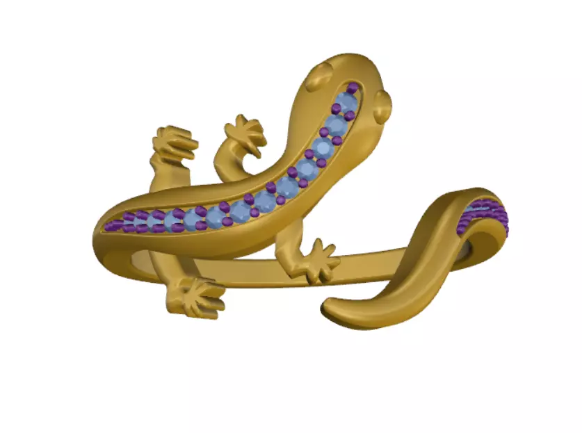 Lizered Ring 3D print model
