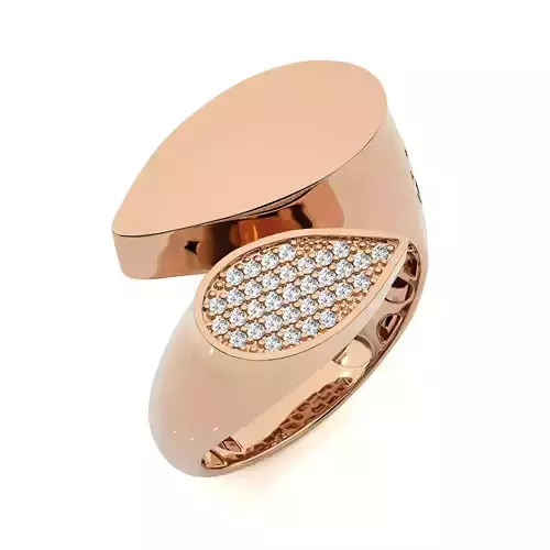 Pear Dual Head Italian Diamond Ring