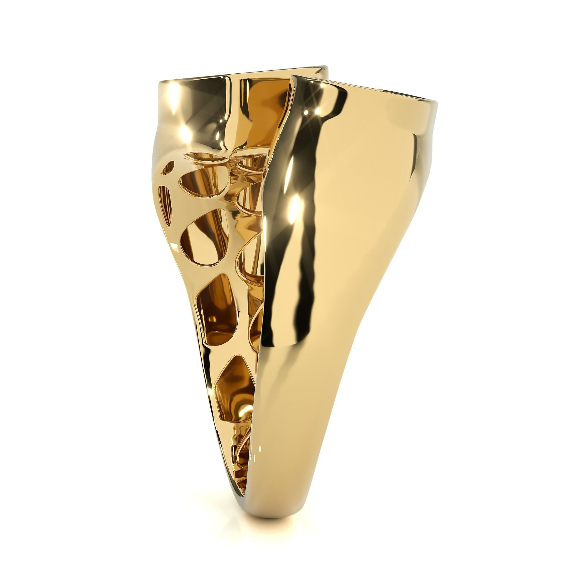 Heart Dual Head Italian Diamond Ring 3D print model_13