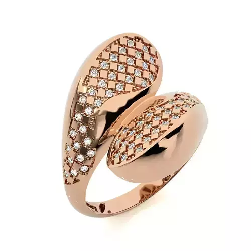 Scattered Star Dual Head Italian Diamond Ring