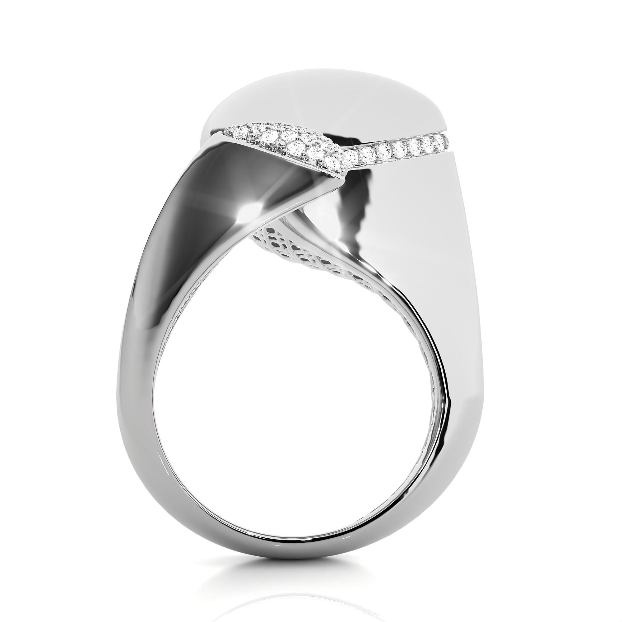 Dual Head Italian Diamond Ring 3D print model_9
