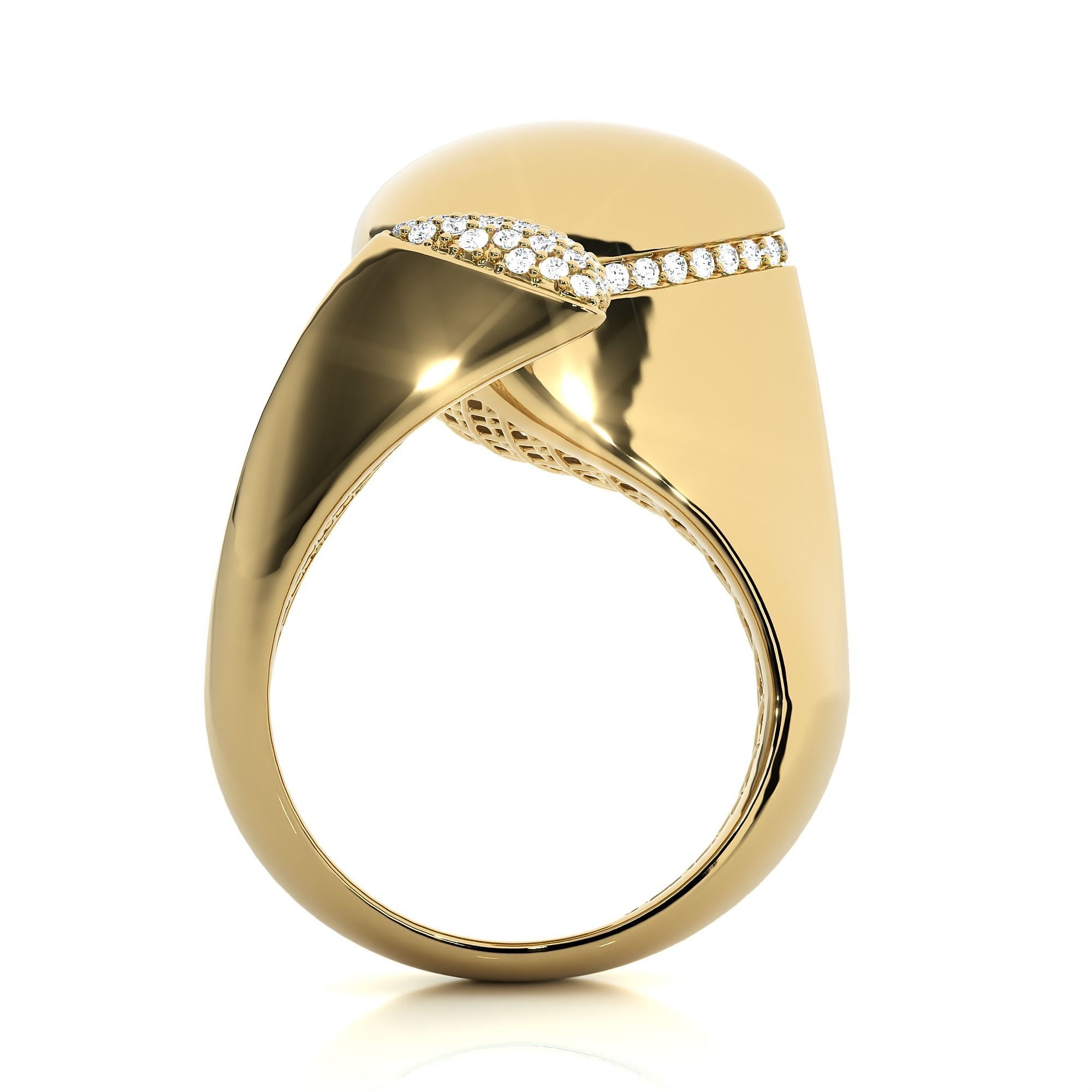 Dual Head Italian Diamond Ring 3D print model_12