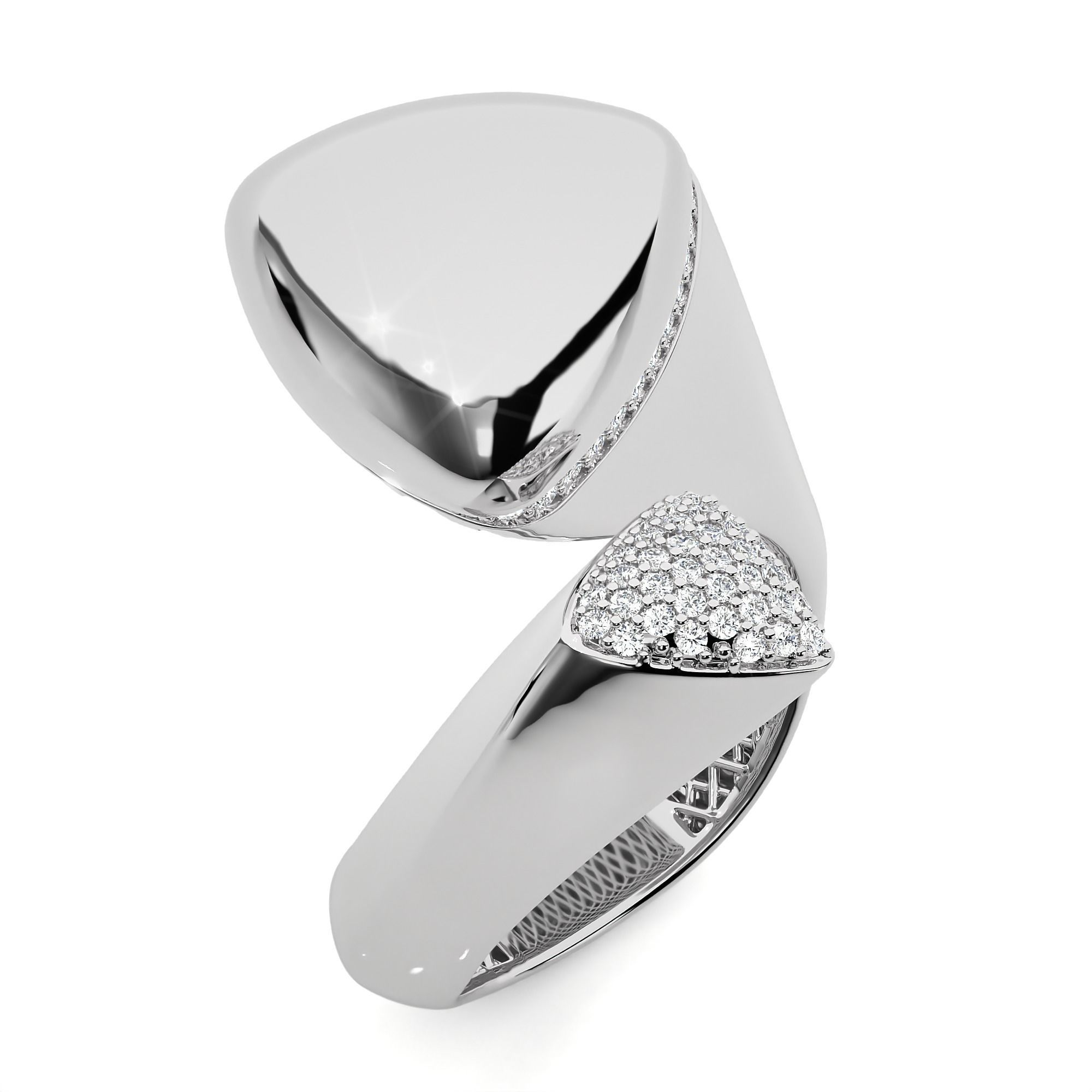 Dual Head Italian Diamond Ring 3D print model_2