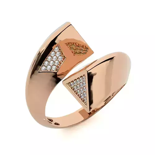 Traingular Dual Head Italian Diamond Ring