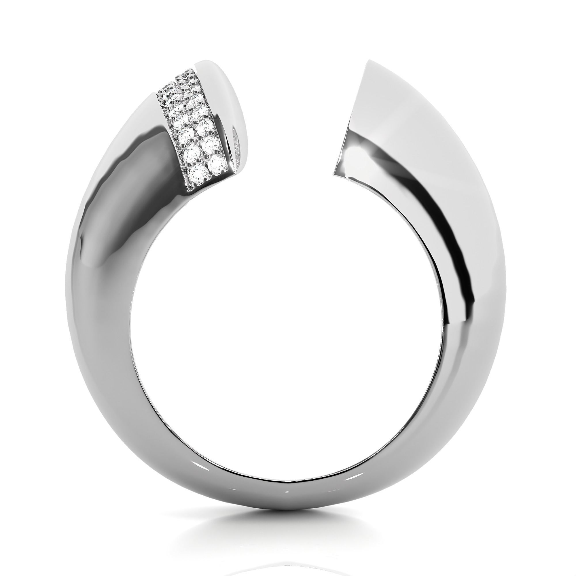 Dual Head Italian Diamond Ring 3D print model_8