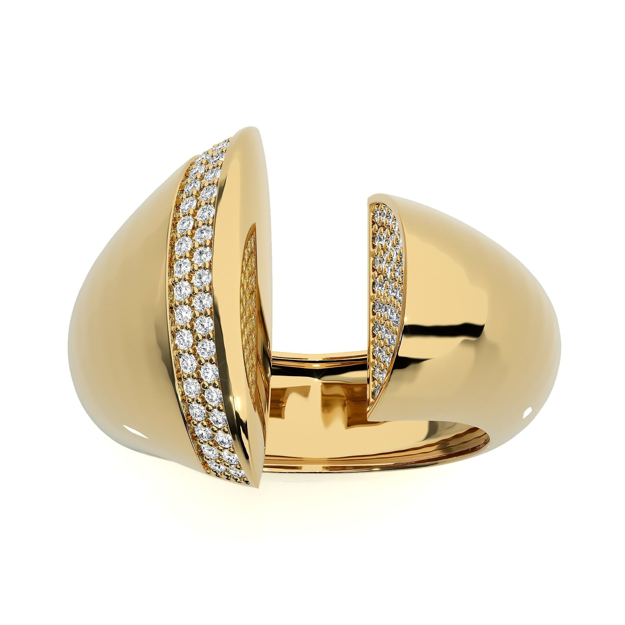 Dual Head Italian Diamond Ring 3D print model_10