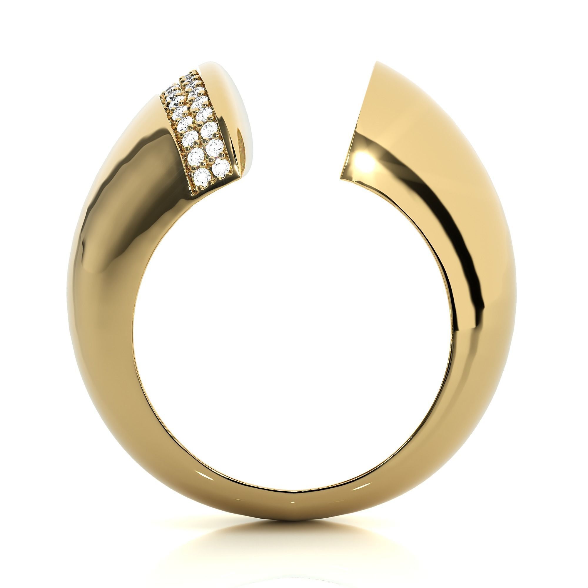 Dual Head Italian Diamond Ring 3D print model_11