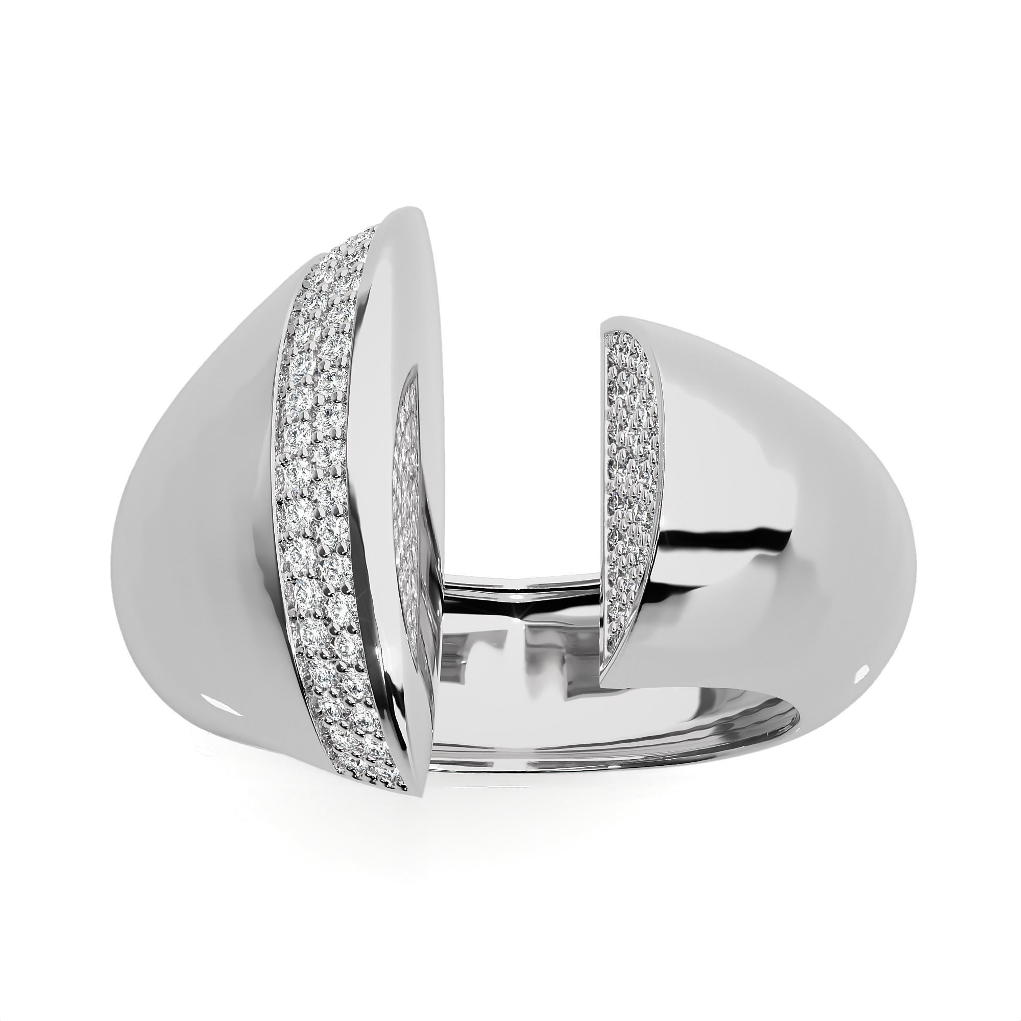 Dual Head Italian Diamond Ring 3D print model_7