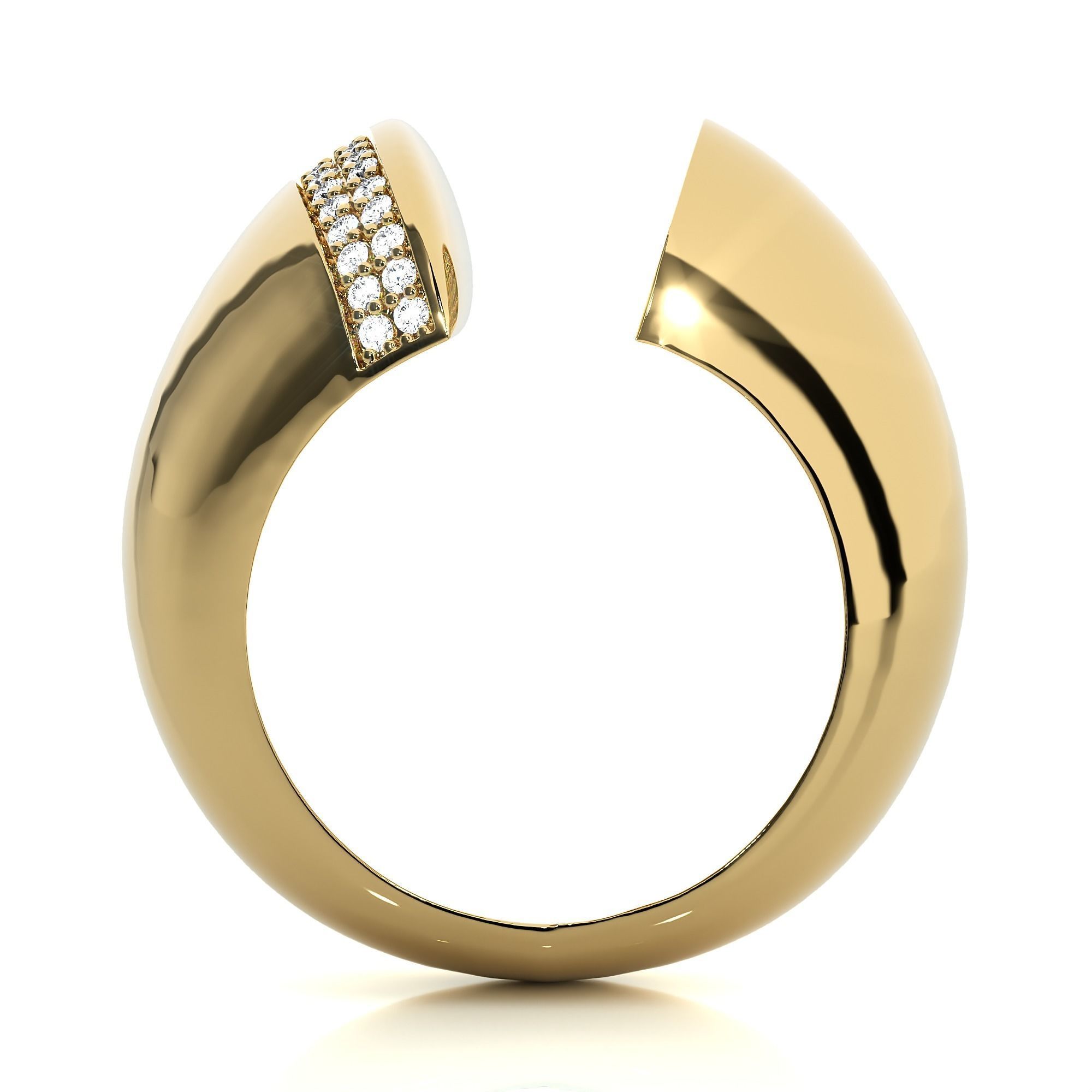 Dual Head Italian Diamond Ring 3D print model_11