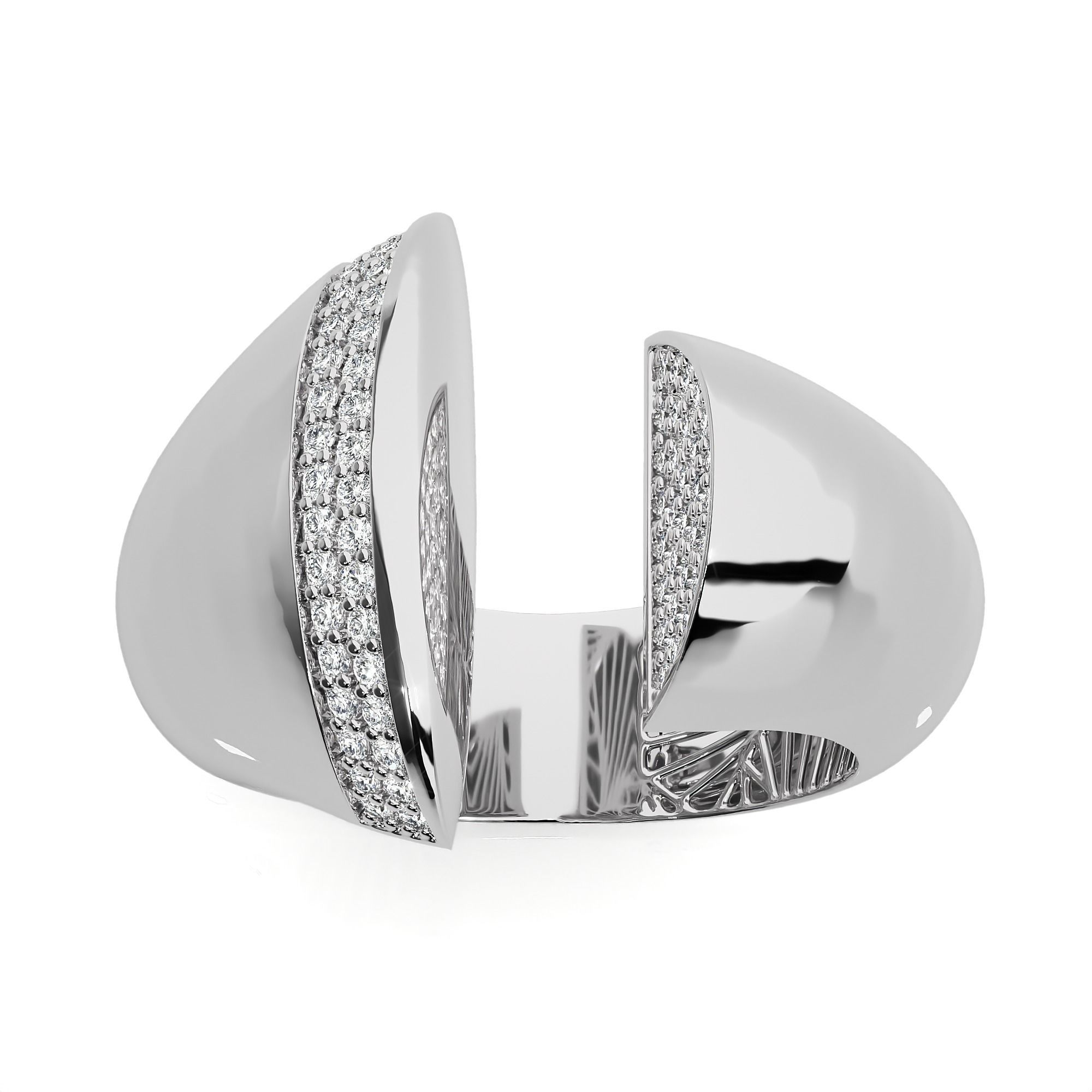 Dual Head Italian Diamond Ring 3D print model_7