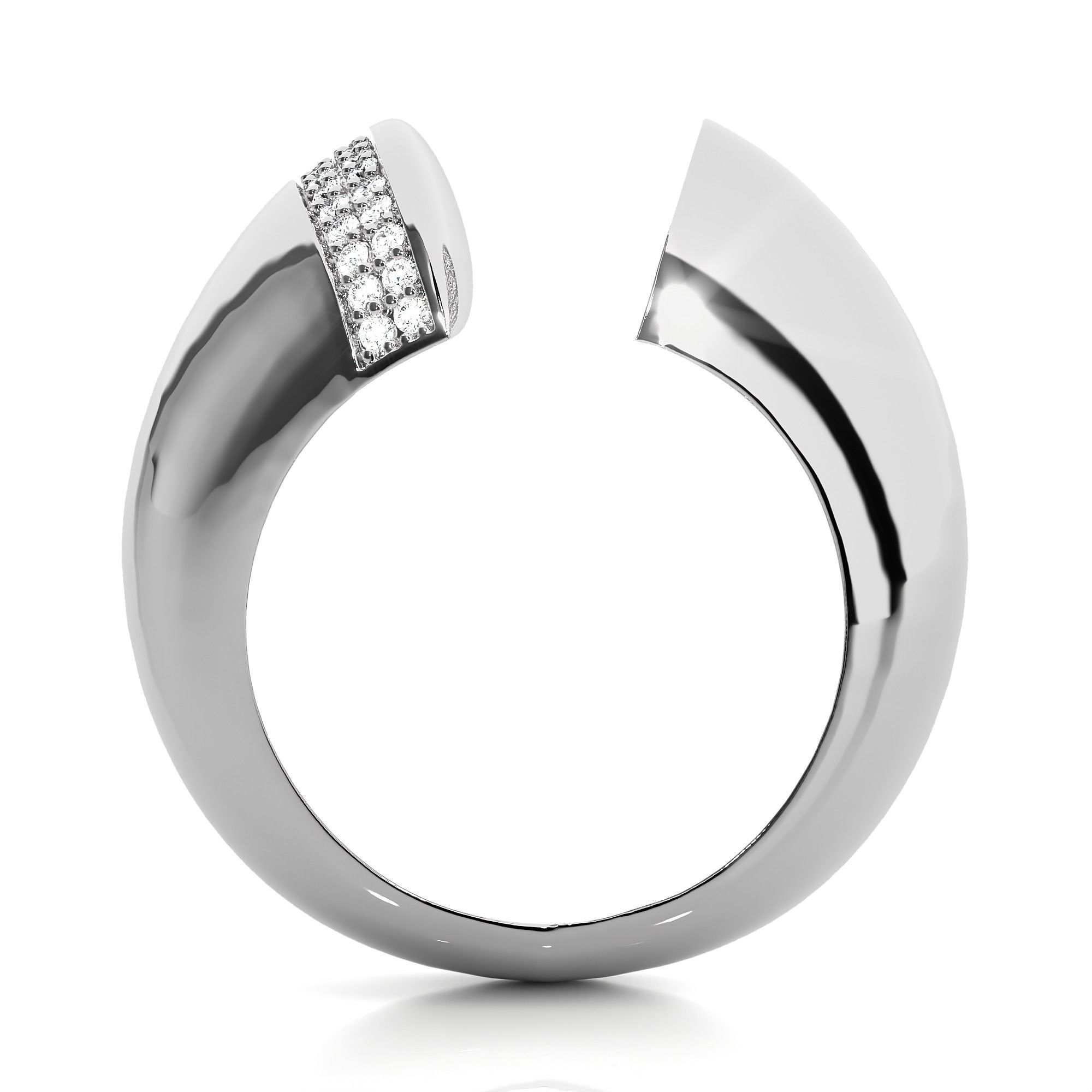 Dual Head Italian Diamond Ring 3D print model_8