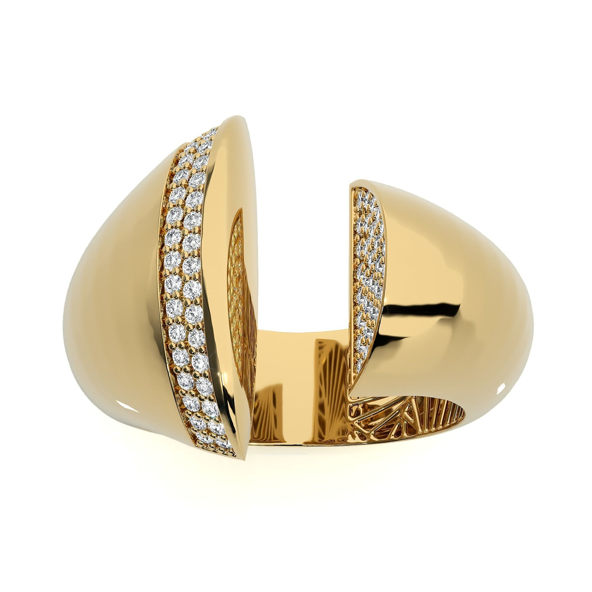 Dual Head Italian Diamond Ring 3D print model_10