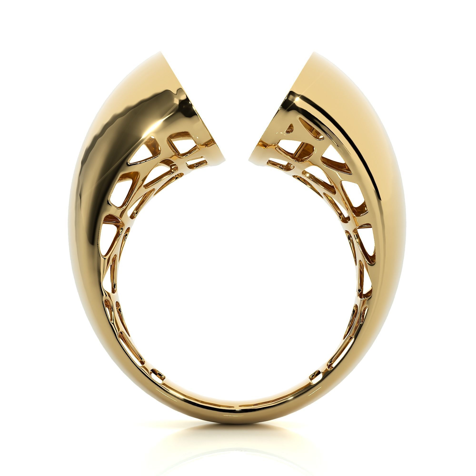 Dual Head Italian Diamond Ring 3D print model_11