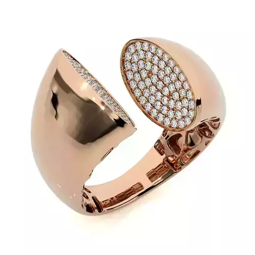 Dual Head Italian Diamond Ring 3D print model