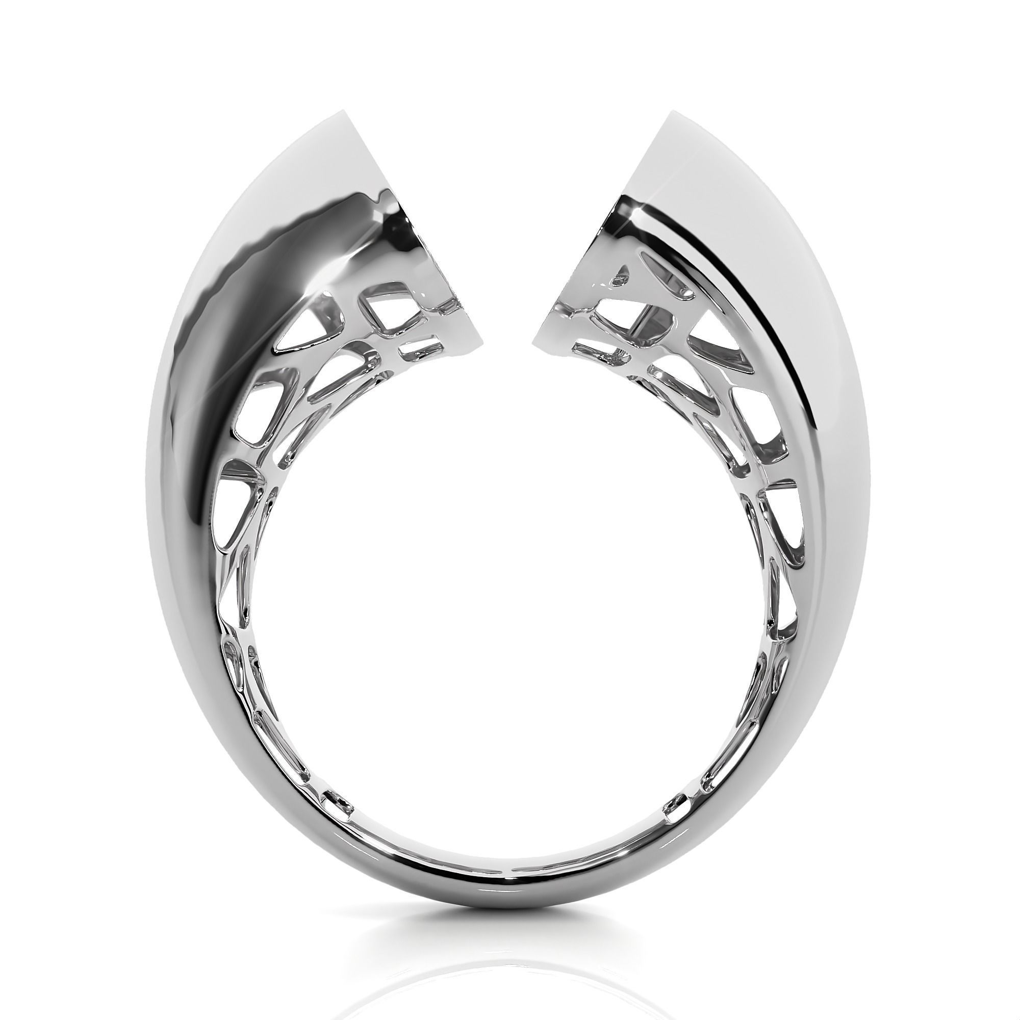 Dual Head Italian Diamond Ring 3D print model_8