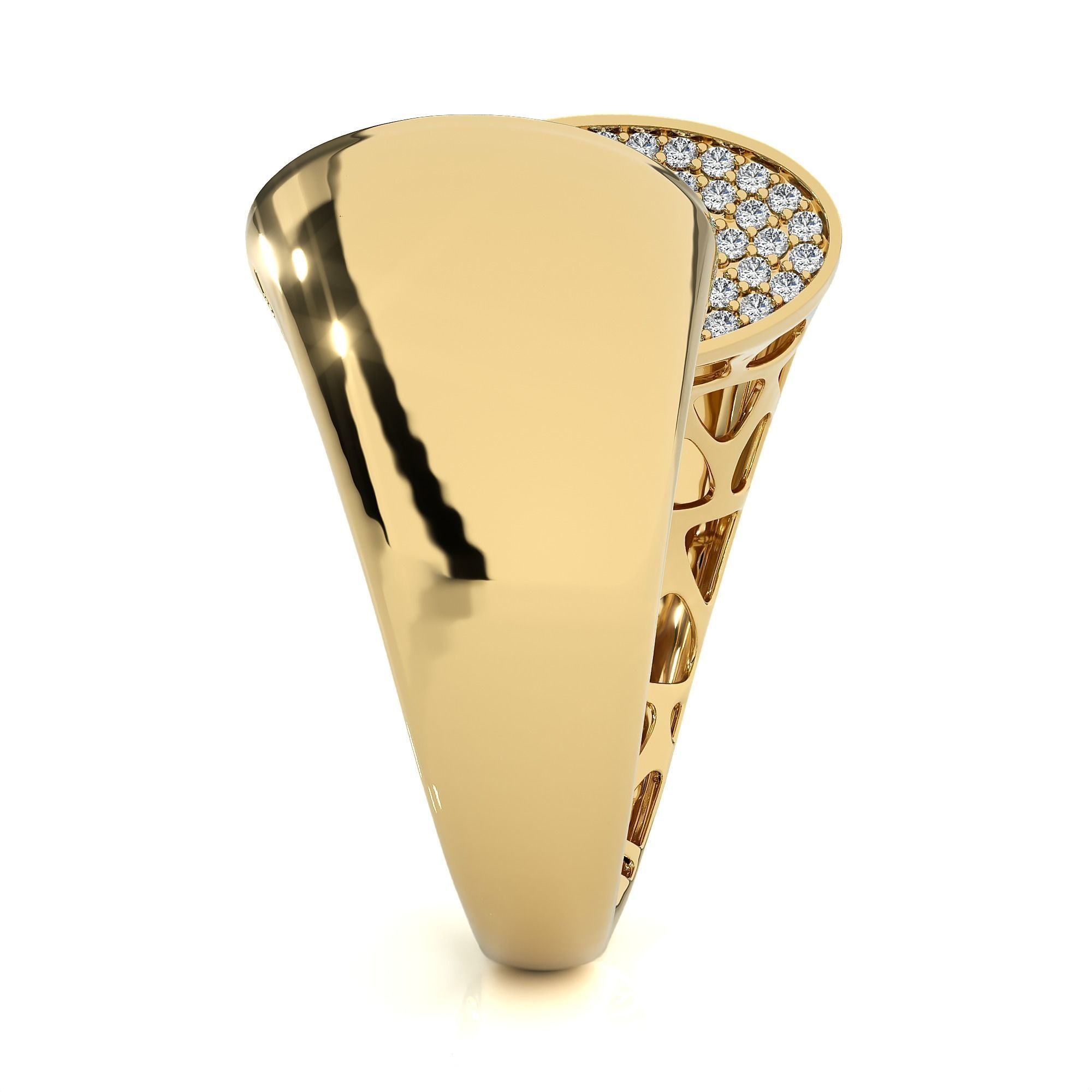 Dual Head Italian Diamond Ring 3D print model_12