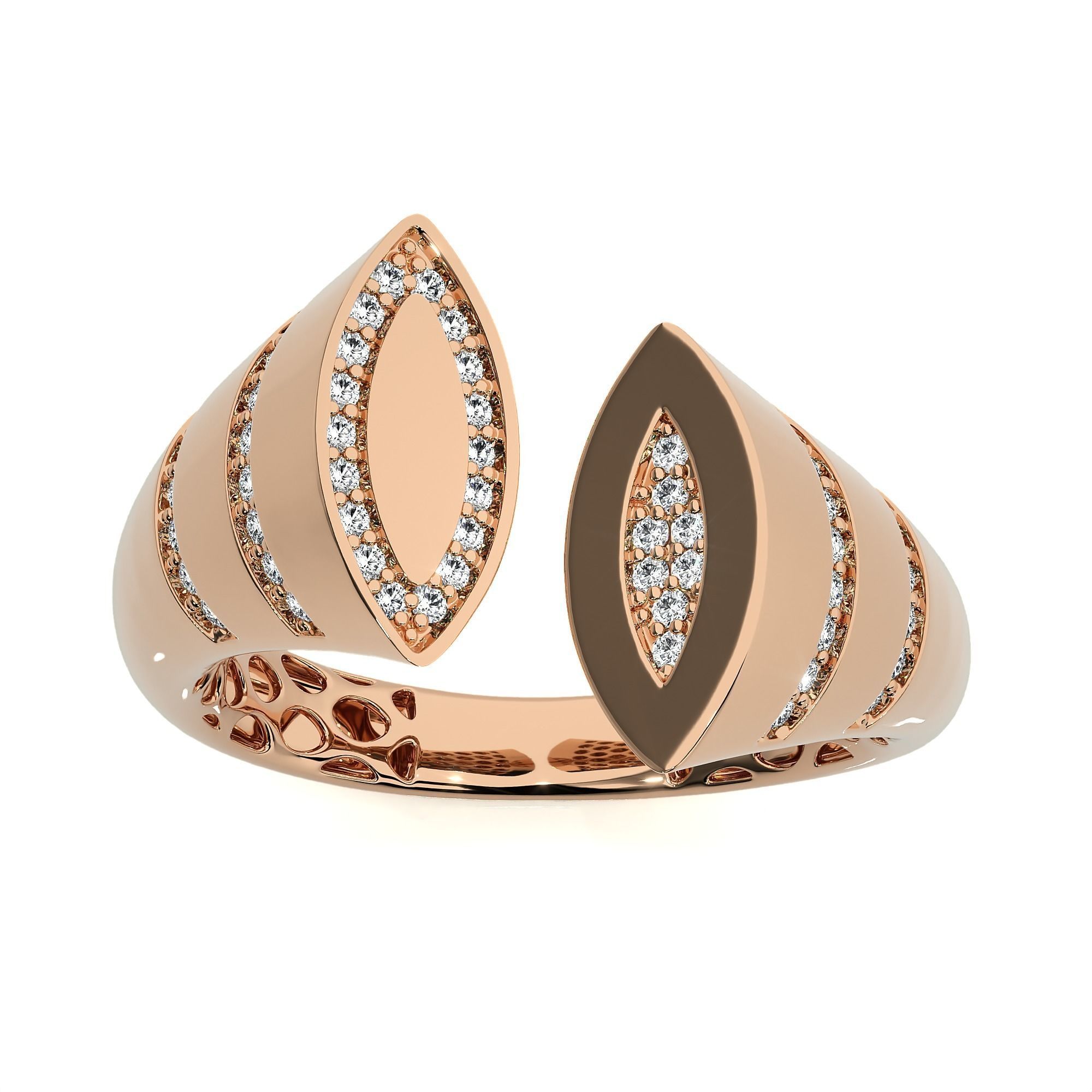 Dual Head Italian Diamond Ring 3D print model_4