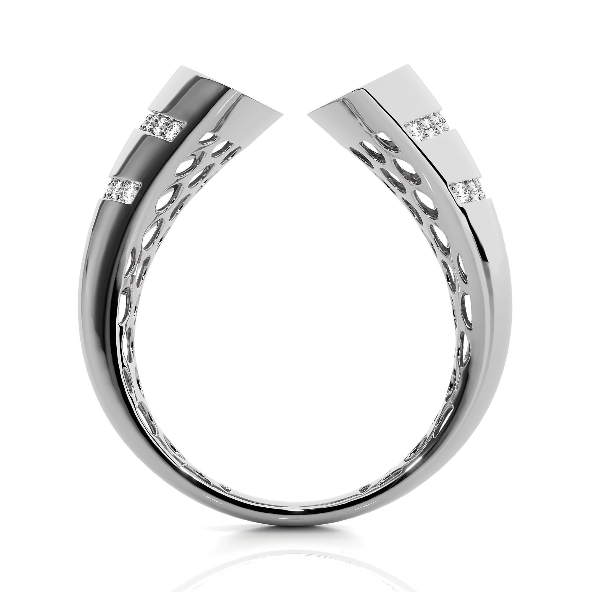 Dual Head Italian Diamond Ring 3D print model_8