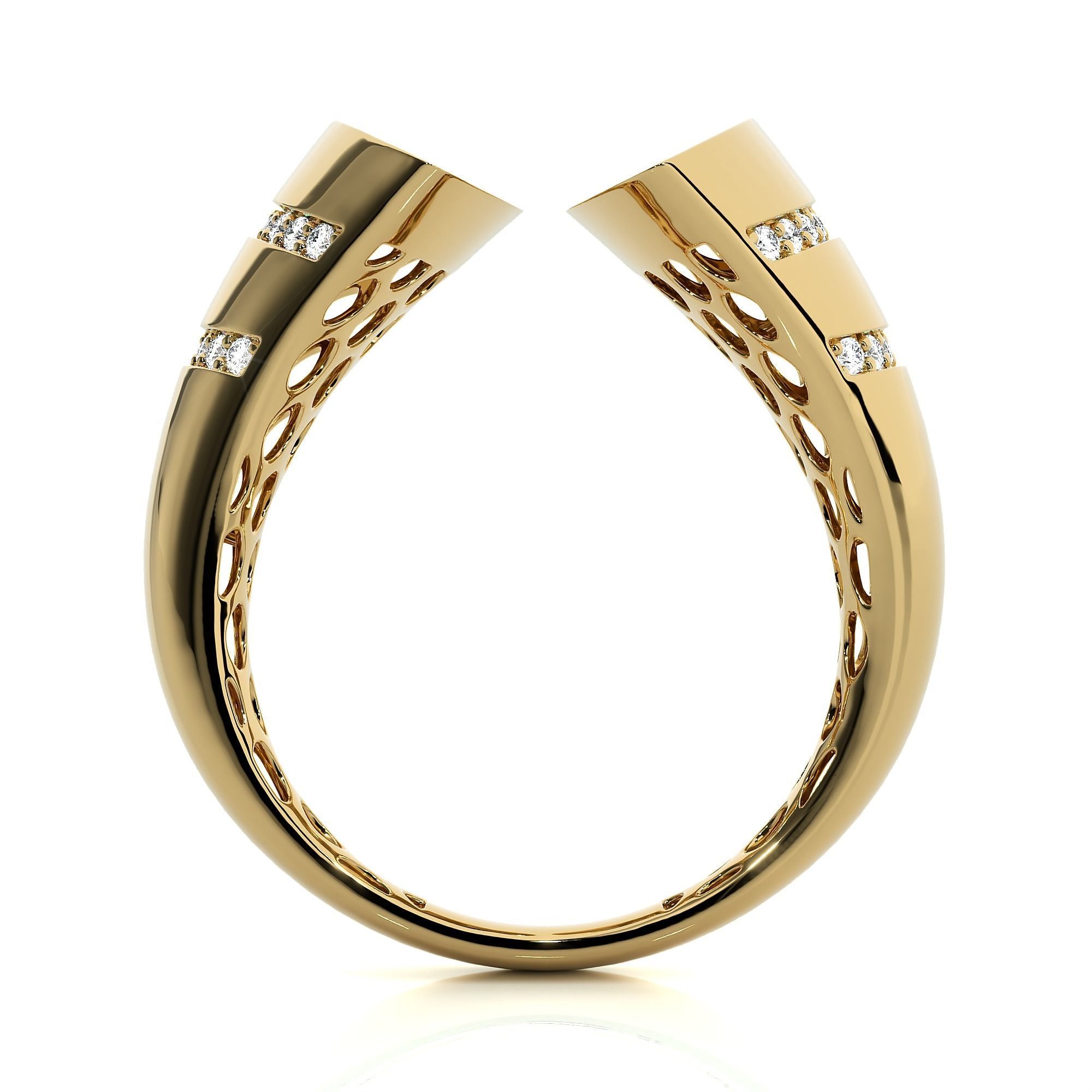 Dual Head Italian Diamond Ring 3D print model_11