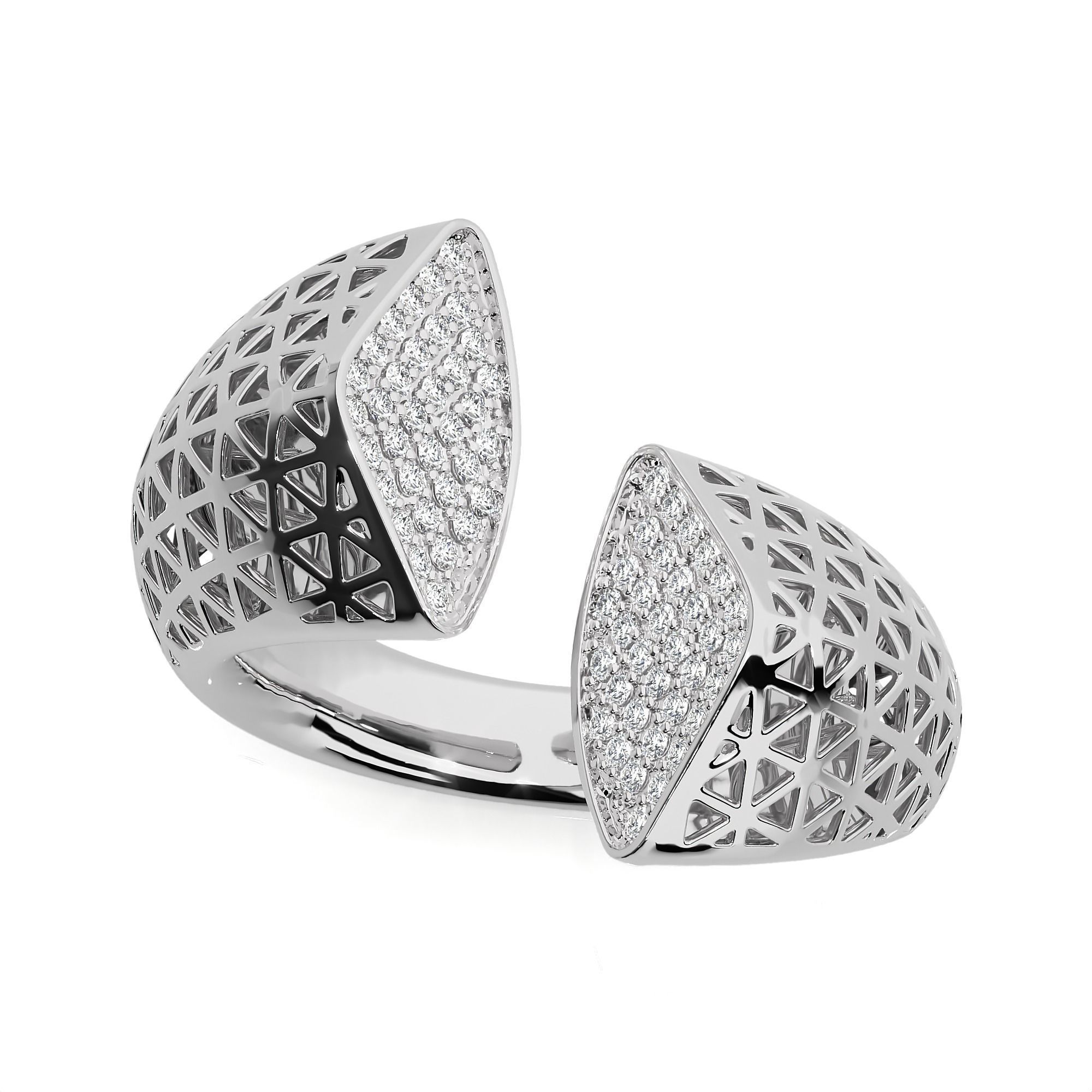 Dual Head Italian Diamond Ring 3D print model_7