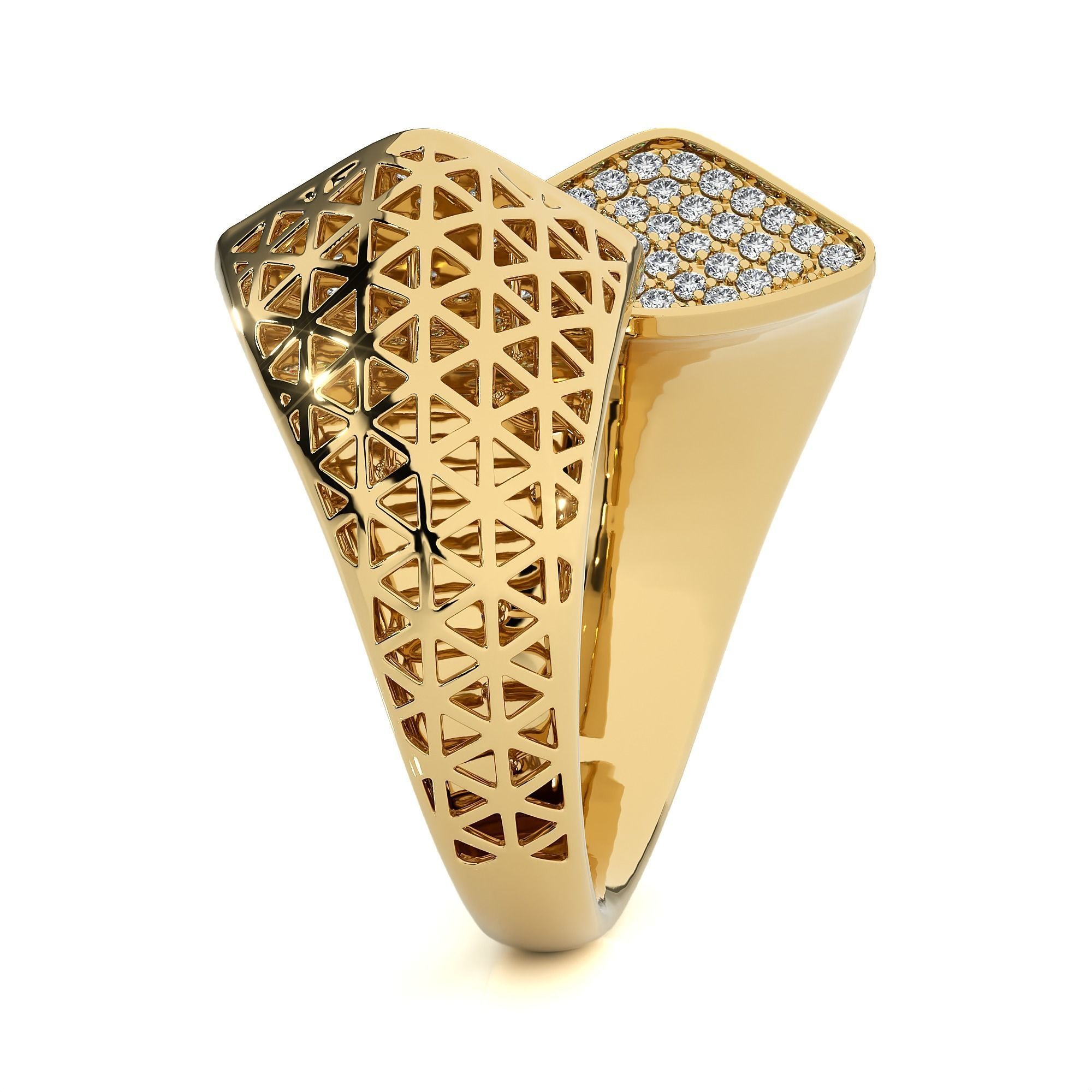 Dual Head Italian Diamond Ring 3D print model_12