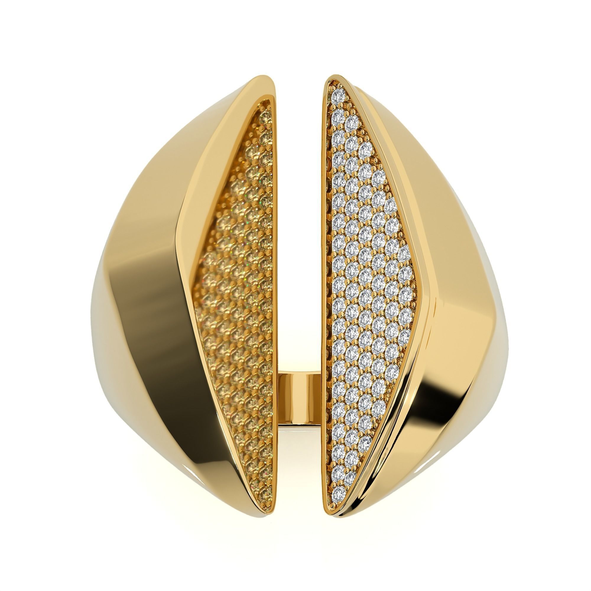 Dual Head Italian Diamond Ring 3D print model_10