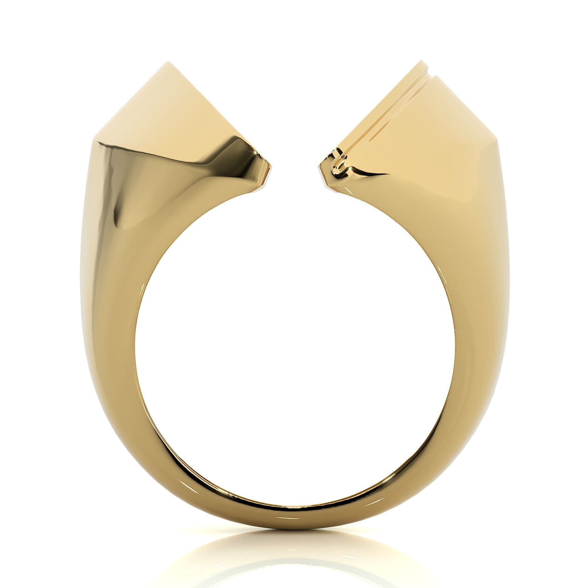 Dual Head Italian Diamond Ring 3D print model_11