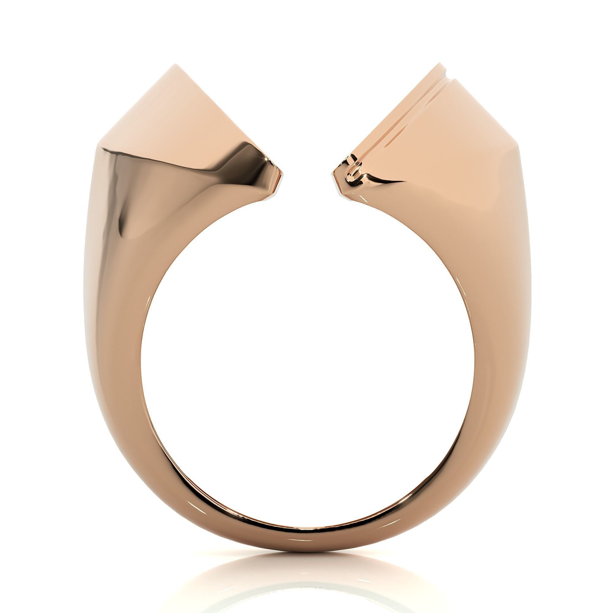 Dual Head Italian Diamond Ring 3D print model_5