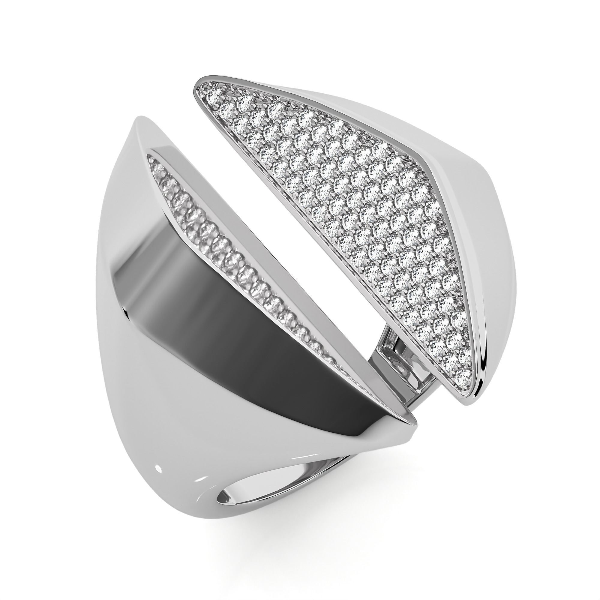 Dual Head Italian Diamond Ring 3D print model_2