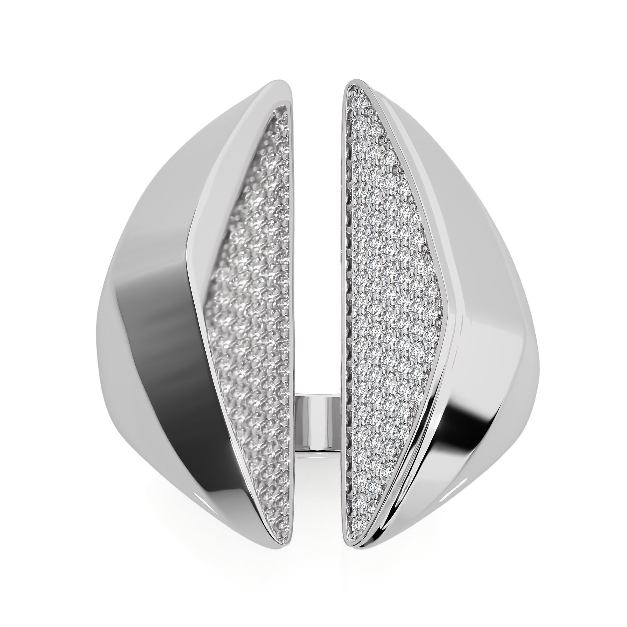 Dual Head Italian Diamond Ring 3D print model_7