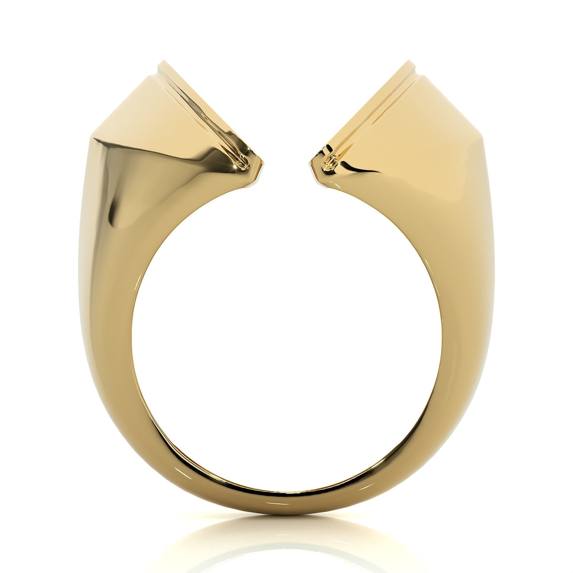 Dual Head Italian Diamond Ring 3D print model_11