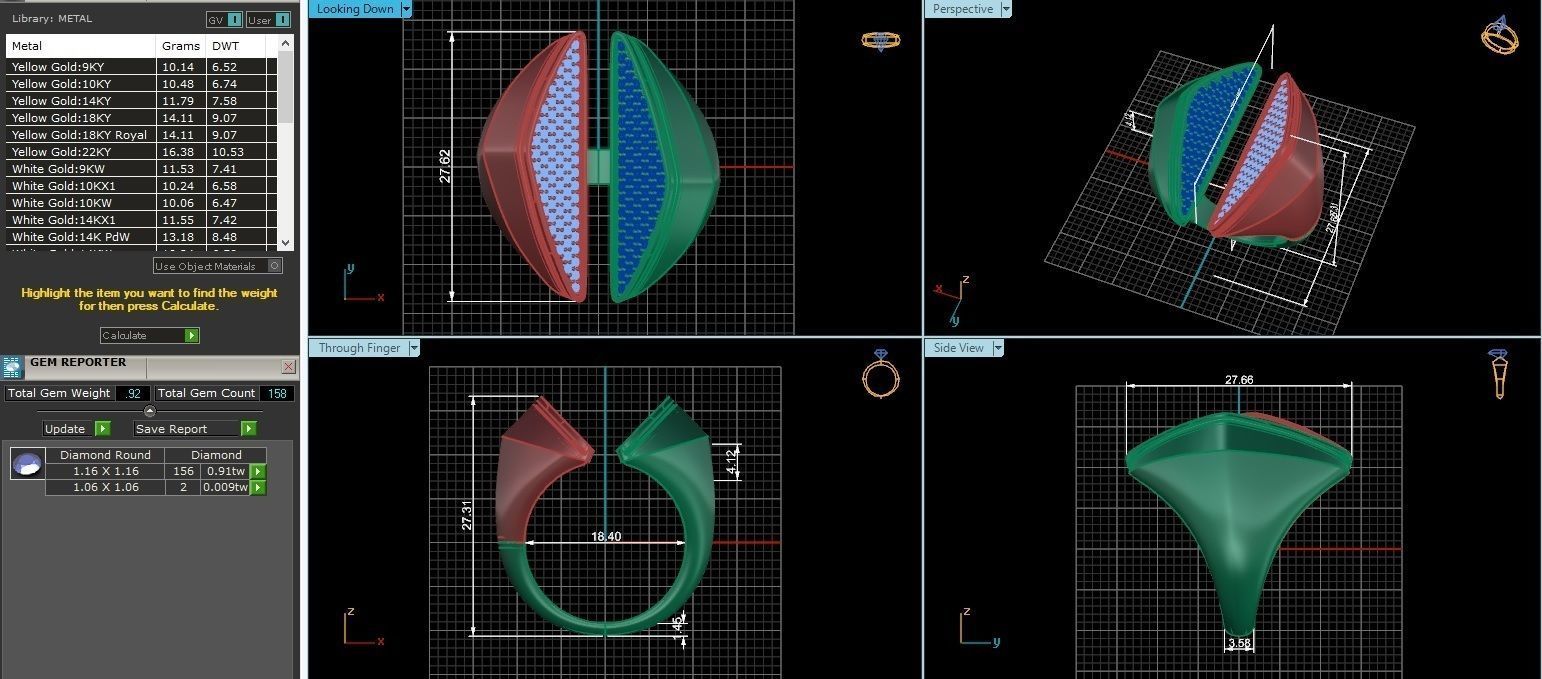 Dual Head Italian Diamond Ring 3D print model_3
