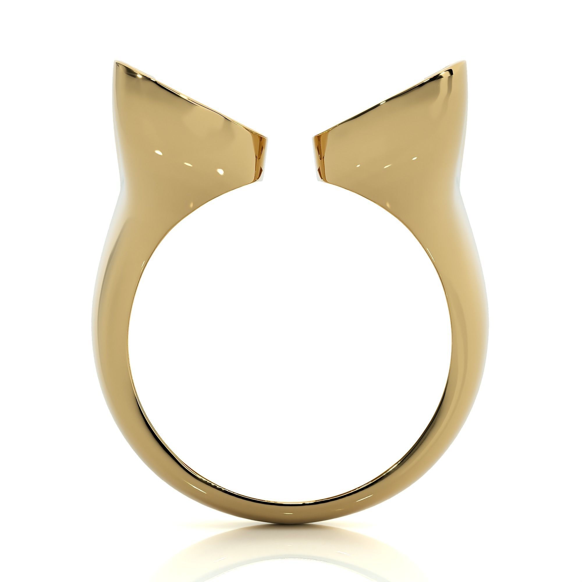 Butterfly Wings Dual Head Italian Diamond Ring 3D print model_14