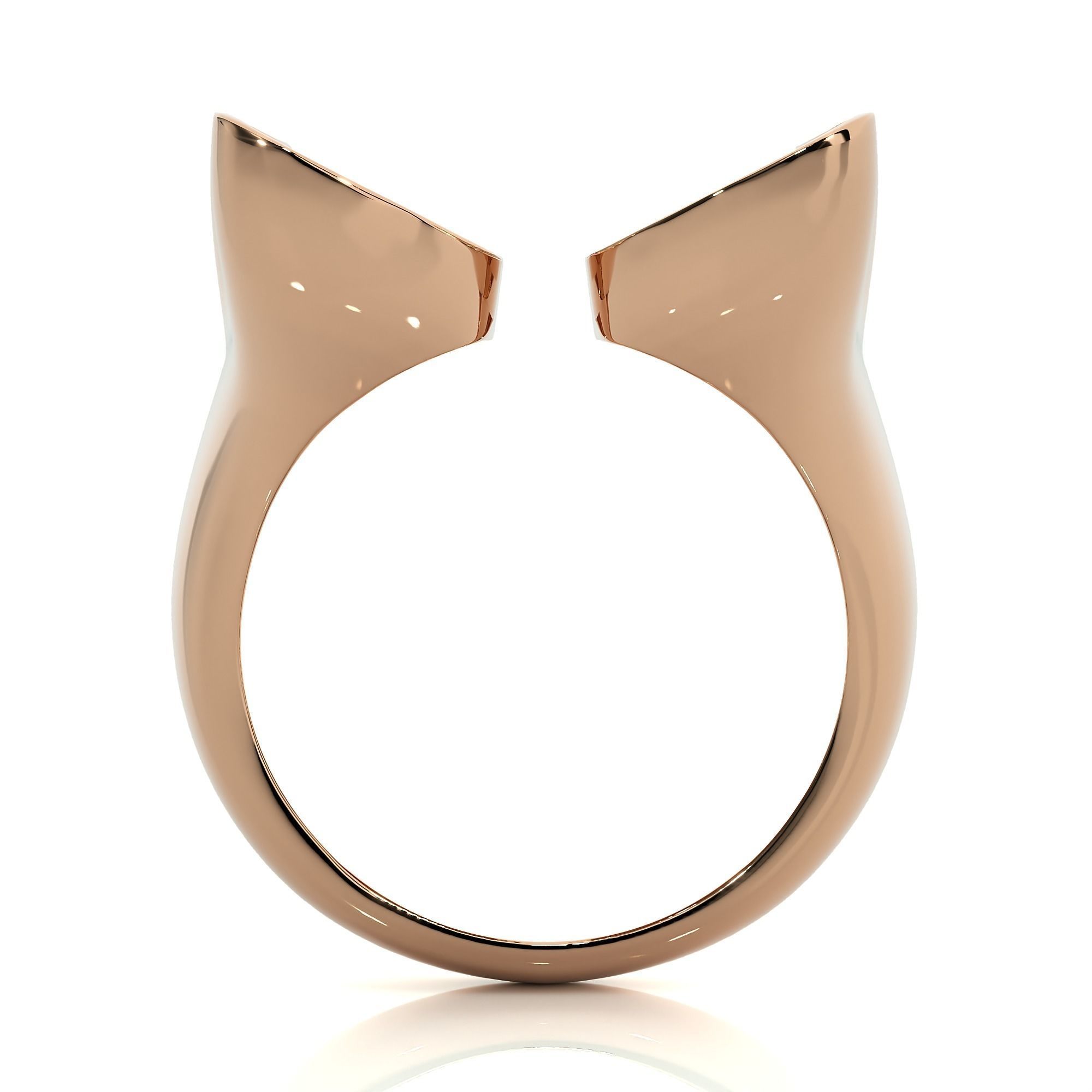 Butterfly Wings Dual Head Italian Diamond Ring 3D print model_6