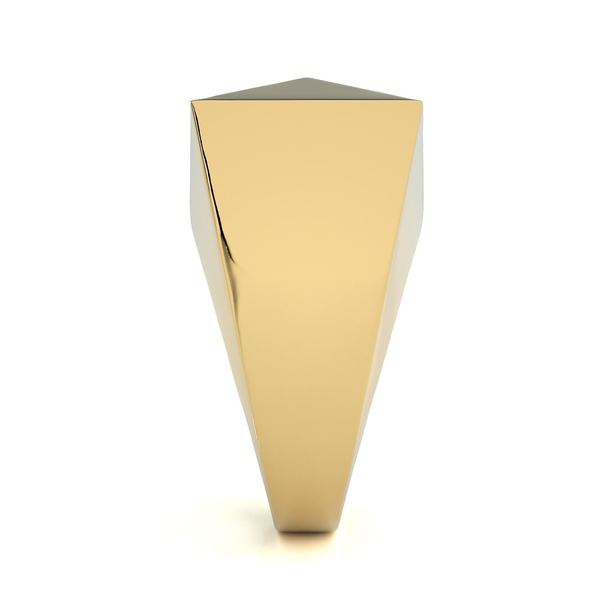 Dual Pyramid Head Italian Diamond Ring 3D print model_13