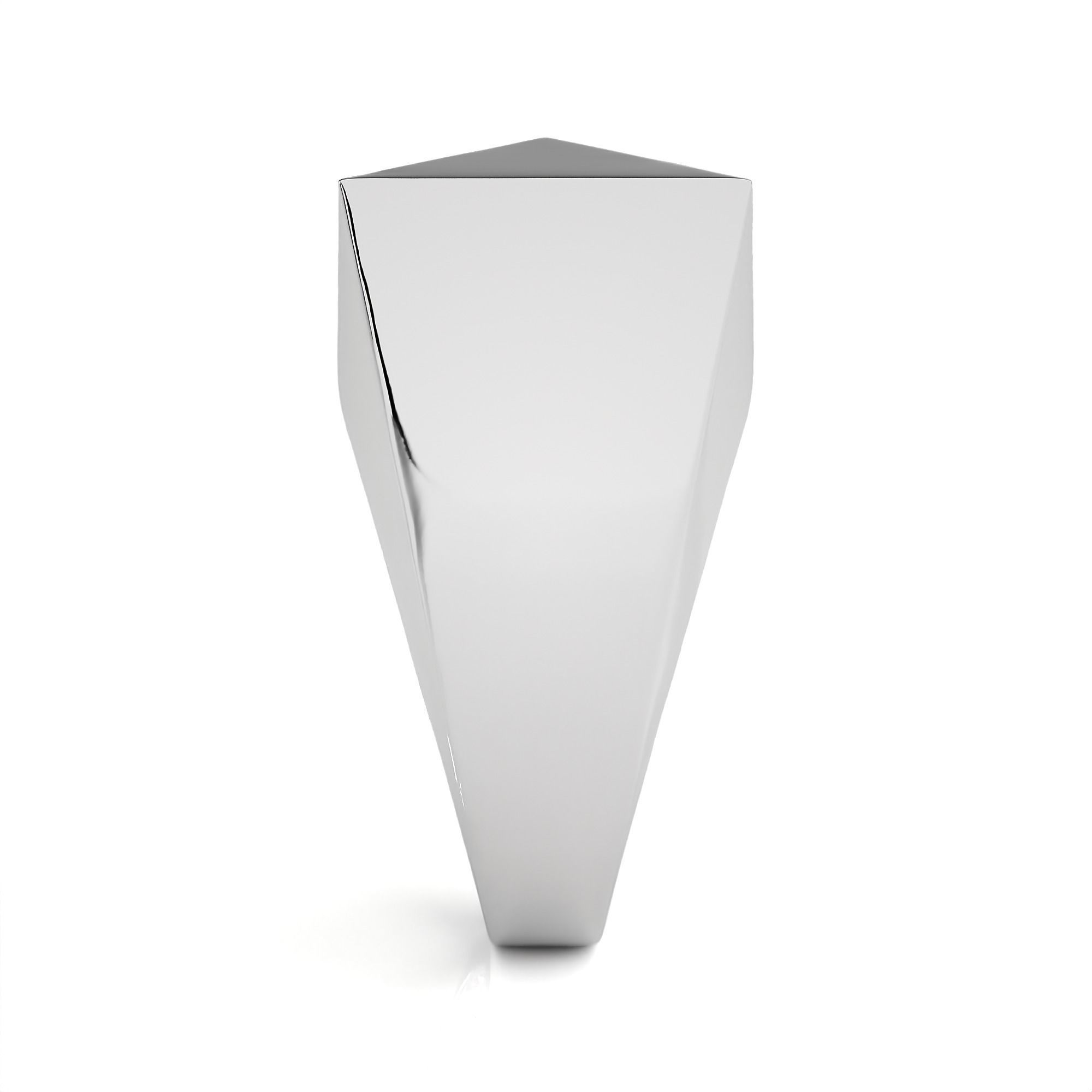 Dual Pyramid Head Italian Diamond Ring 3D print model_10