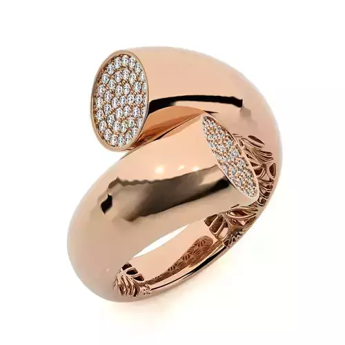 Twsited Loop Dual Head Italian Diamond Ring
