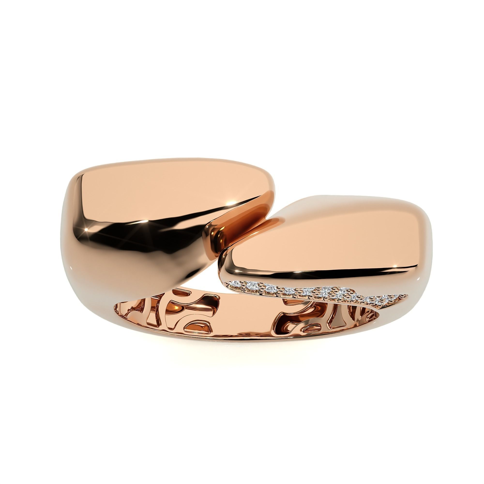 Dual Head Italian Diamond Ring 3D print model_5