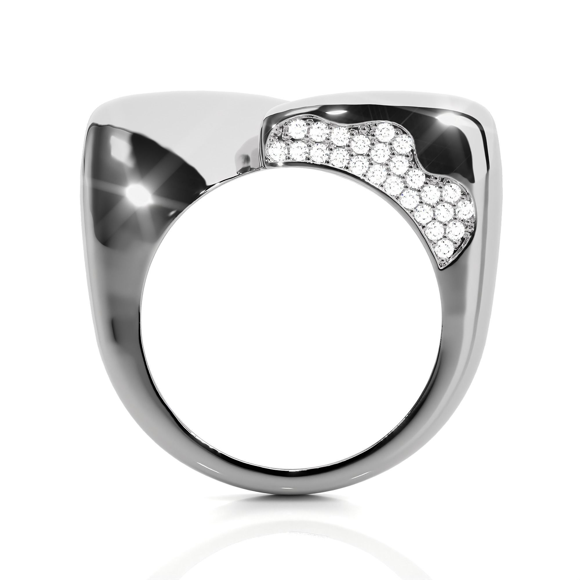 Dual Head Italian Diamond Ring 3D print model_9