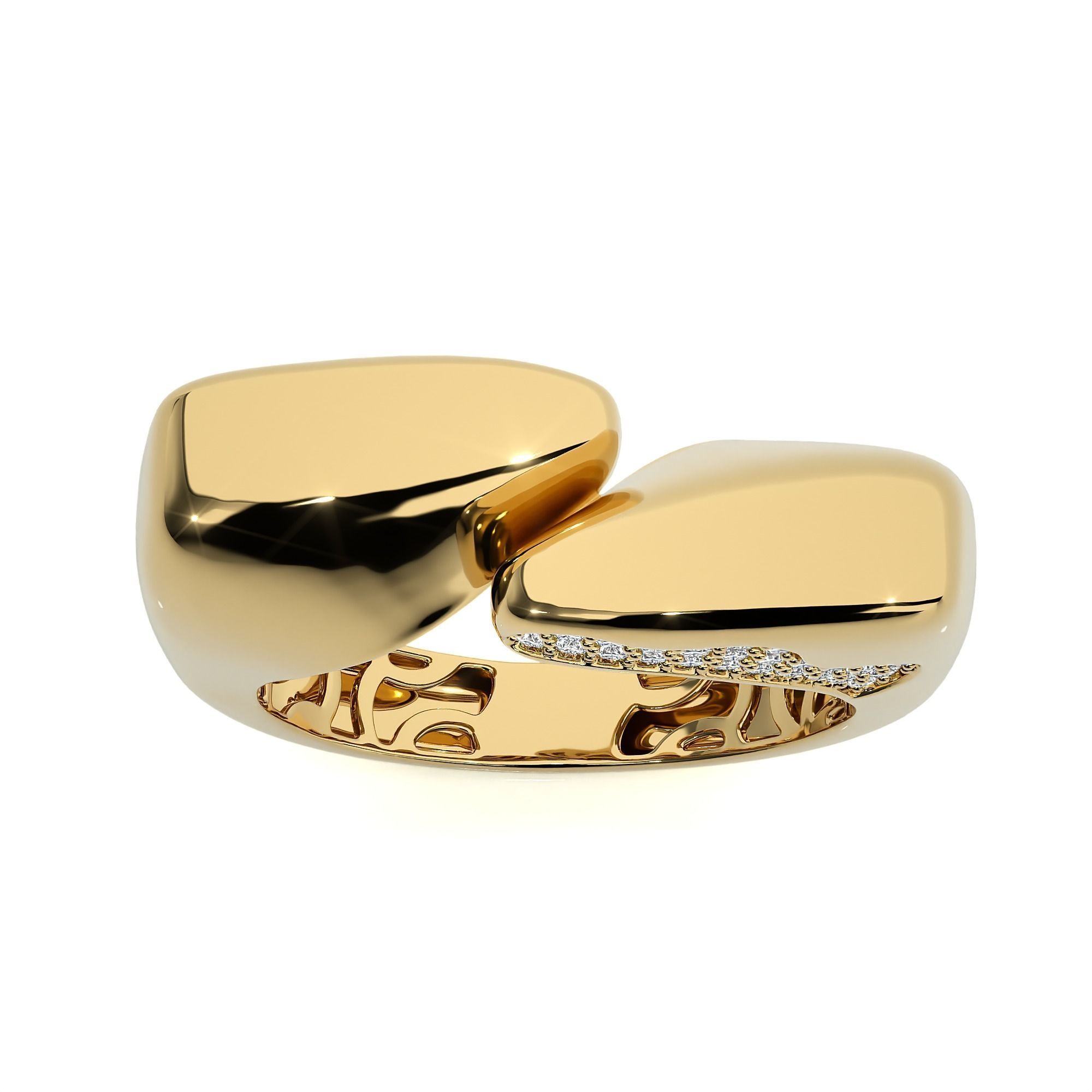 Dual Head Italian Diamond Ring 3D print model_11