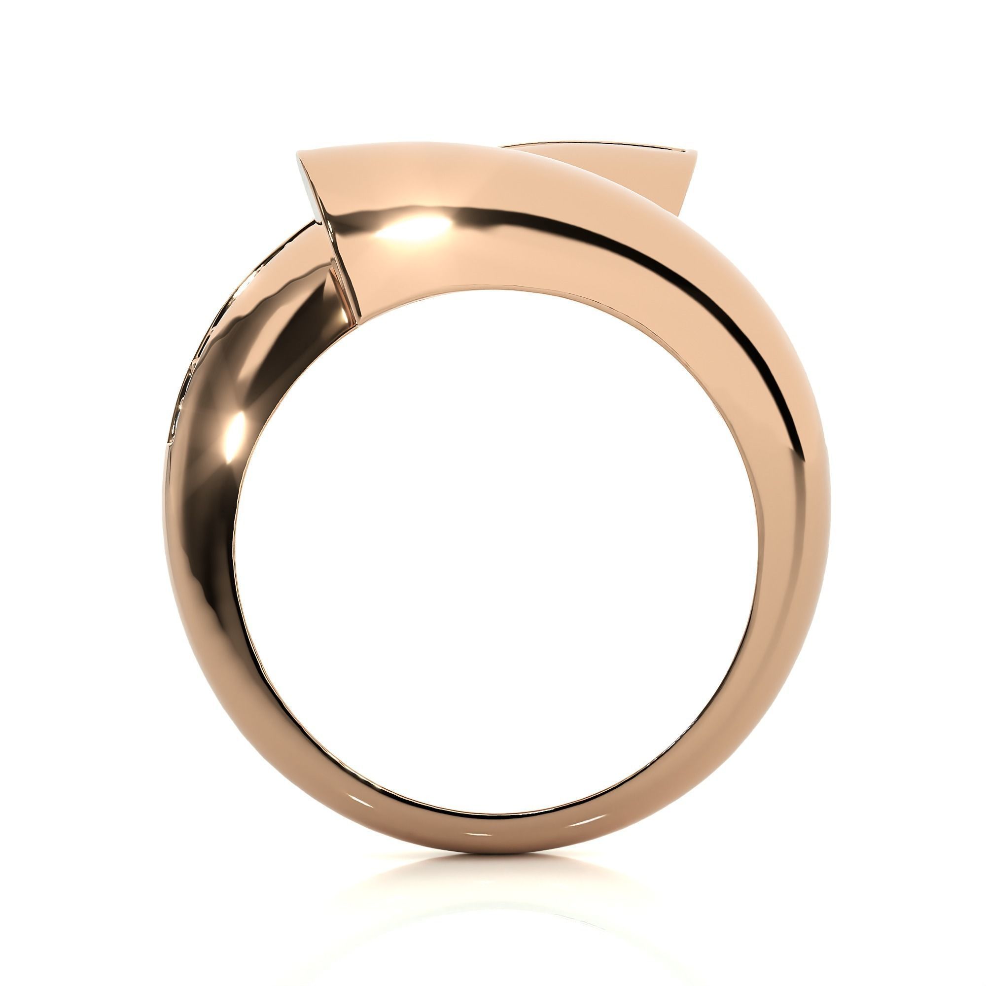 Closed Loop Dual Head Italian Diamond Ring 3D print model_6