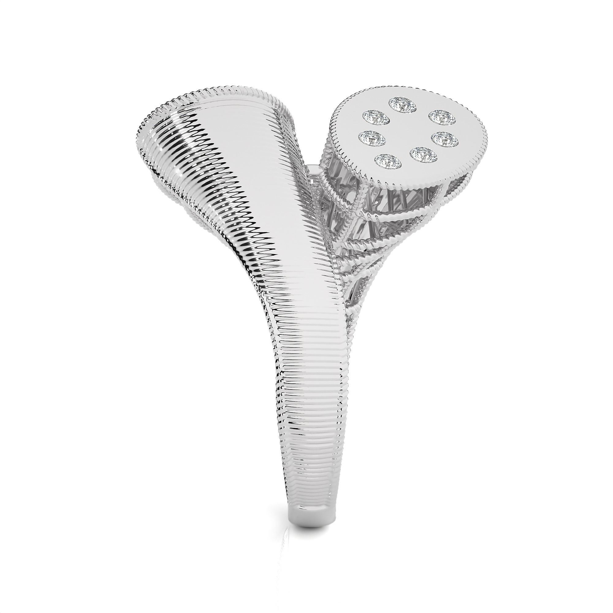 7 Stars Dual Head Italian Diamond Ring 3D print model_10