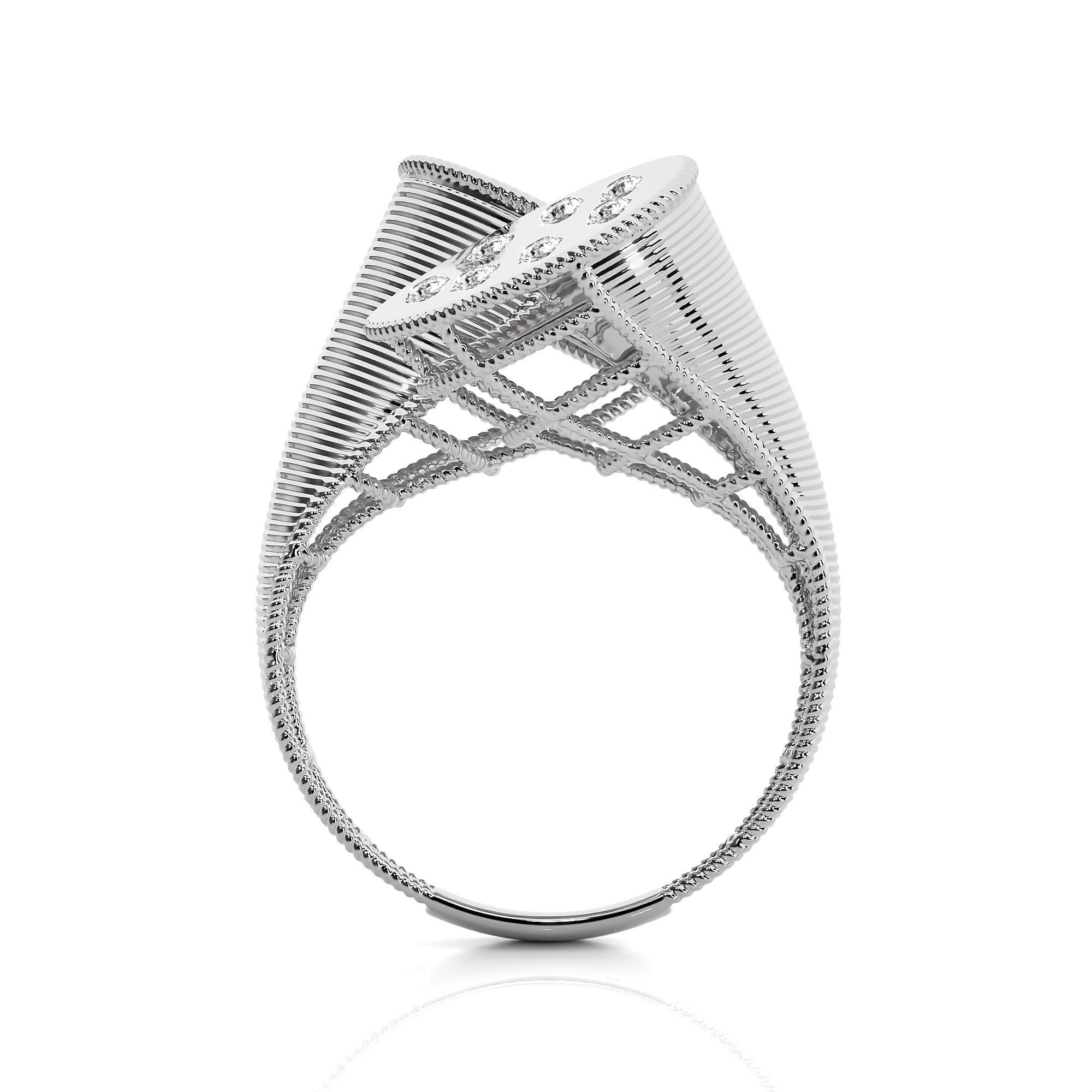 7 Stars Dual Head Italian Diamond Ring 3D print model_9
